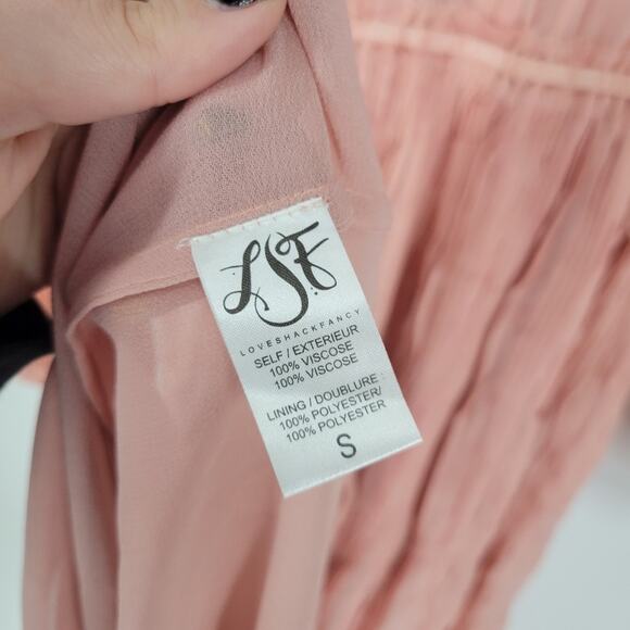 LoveShackFancy Faded Marsala Pleated Noelle Midi Dress S - Picture 14 of 16